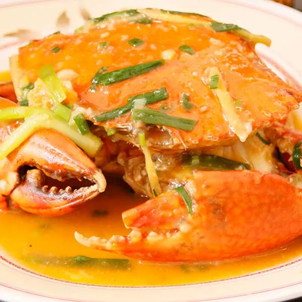 Ginger Crab - fresh crab meat wok-cooked with young ginger and Shaoxing wine