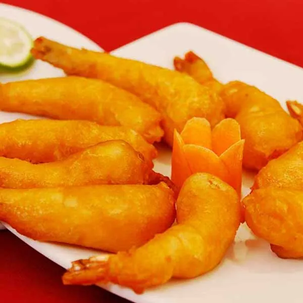 Golden Fried Prawns - succulent prawns in tempura batter, wok-tossed to golden perfection