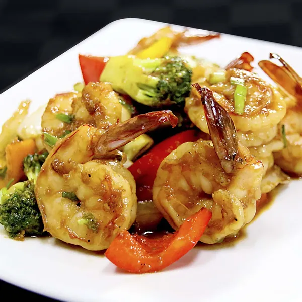 Mister Wok Shanghai lemon prawns with crisp seafood and citrus glaze