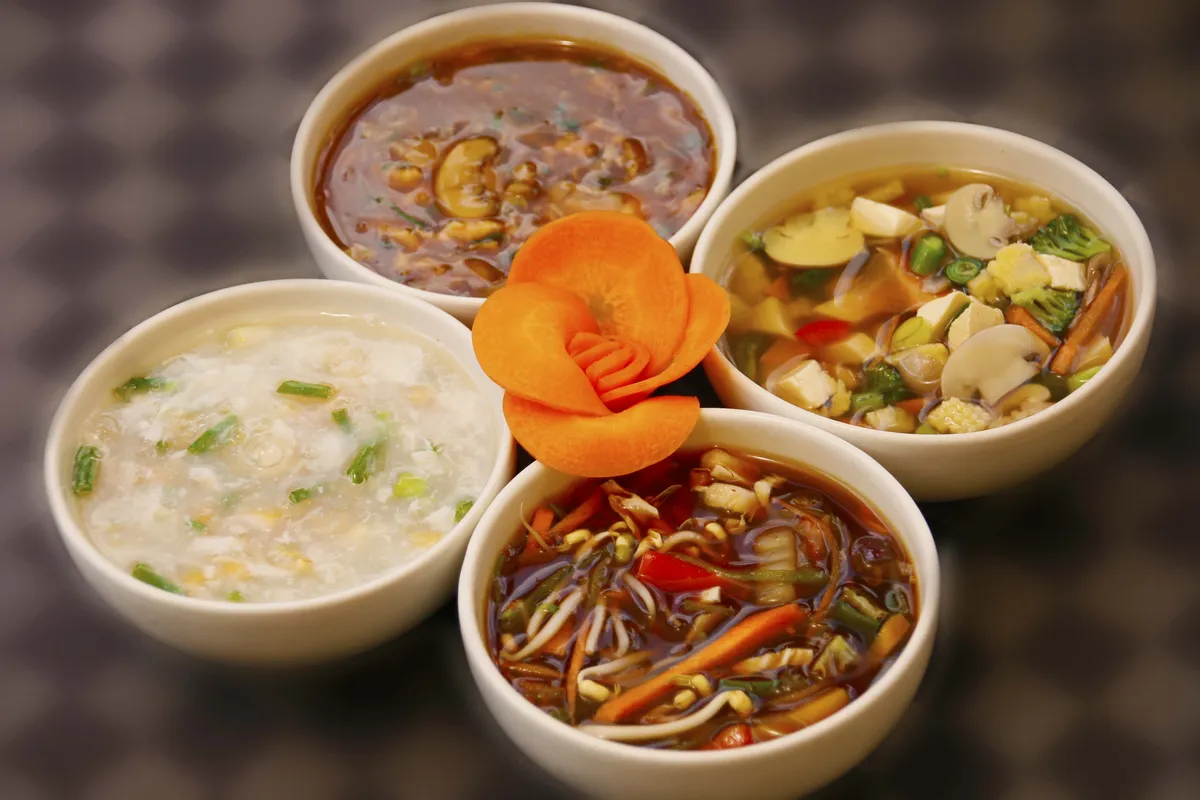 Mister Wok hot and sour and house soups